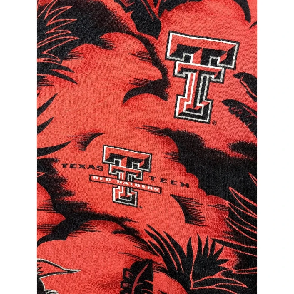 Texas Tech RED RAIDERS Hawaiian Shirt Reyn Spooner Rayon SZ XL (SEE FLAWS